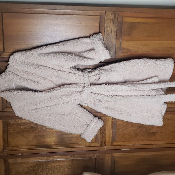 Pottery Barn Other - Pottery Barn Teddy Bear Sherpa Fleece Robe Sz L